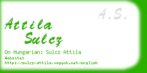 attila sulcz business card